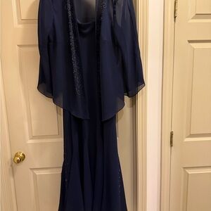 R & M Richards Midnight Blue Formal Gown